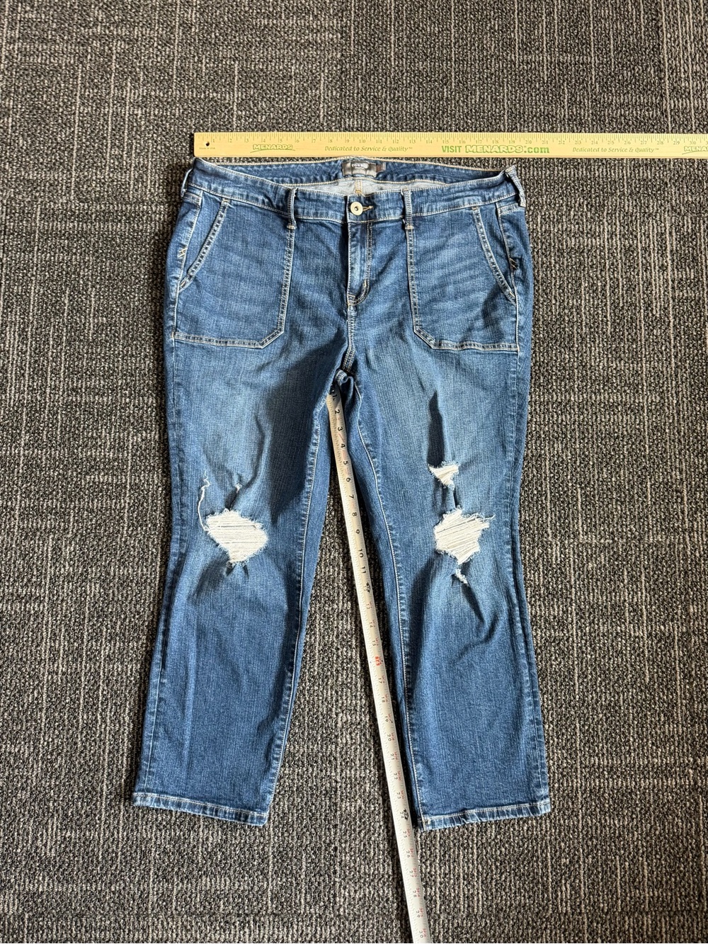 Torrid Feel The Fit Jeans 18R Distressed Stretch High Rise Denim